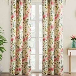 Floral Print Light Filtering Door Curtain-image-37