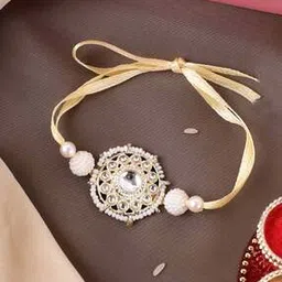 Gold-Plated Stone-Studded Rakhi-image-56