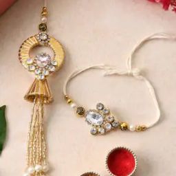 Pack of 2 Stone-Studded Tie-Up Rakhis-image-56