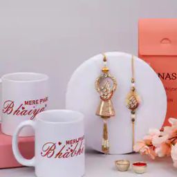 Men Set of 2 Bhaiya Bhabhi Rakhis with Mugs & Roli Chawal-picture-7