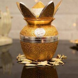 Brass Kalash Lota & Leaf with Brass Coconut-22