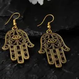 Gold Stone-Studded Earrings-image-7