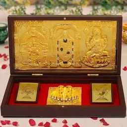 Gold-Plated Balaji Charan Paduka Box-18