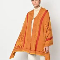 Intarsia Poncho Shrug-27