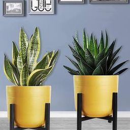 Set of 2 Metal Planters with Stands-14