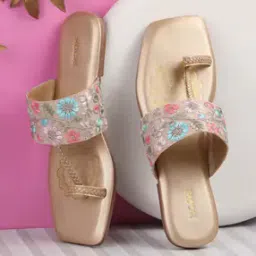 Women Toe-RIng Regular Fit Flat Sandals-image-63