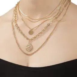 NSN54-Pack of 2 Multi-Stranded Necklaces with Pendants-image-2