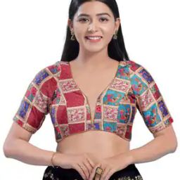 Women Printed Back-Open Blouse-image-18