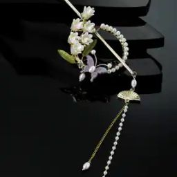 Women Gold-Plated Pearl-Studded Hair Pin-27