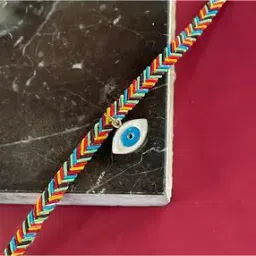 Gold-Plated Evil-Eye Tie-Up Rakhi-image-5