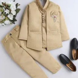 Embellished Full Sleeve Coat with Trousers Set-picture-24