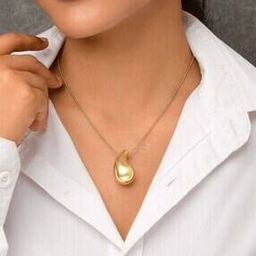 Women Radiant Raindrop Pendant with Chain-image-40