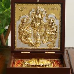 Laxmi Ganesh Saraswati Charan Paduka Showpiece-44