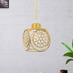 Glossy Golden Crystal Hanging Light-47