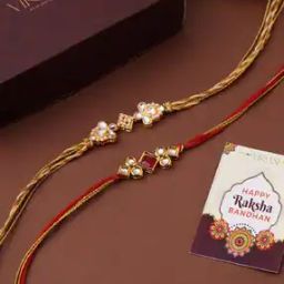 Men Set of 2 Kundan Rakhis-5