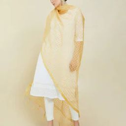 Checked Dupatta with Tassels-13