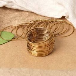 Set of 18 Gold-Plated Thin Bangles-image-50