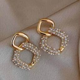 Women Gold-Plated Stone-Studded Drop-Earrings-image-13