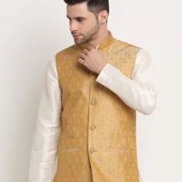 Men Woven Fitted Nehru jacket-image-20