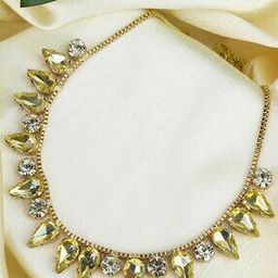 Gold-Plated Stone-Studded Necklace-44