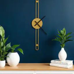 Gold-Plated Oval-Shaped Wall Clock-38