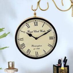 Round-Shaped Vintage Metal Wall Clock-image-51