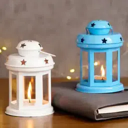 Set of 2 Tea Light Holder Lanterns-30