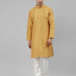 Striped Long Kurta with Insert Pocket-image-34