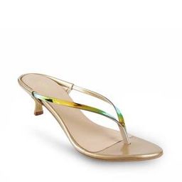 Thong-Strap Kitten Heeled Sandals-image-3