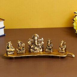Set of 5 Musical Ganesha Handcrafted Showpiece-image-46