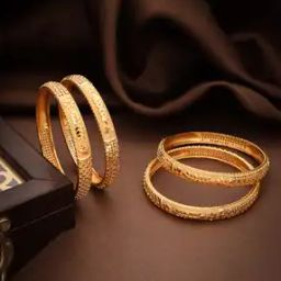 Set of 4 Women Gold-Plated Bangles-16