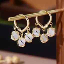 Women Korean Style Gold Plated Cat Eye Earrings -image-40