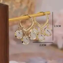 Women Korean Style Gold Plated Cat Eye Earrings -43