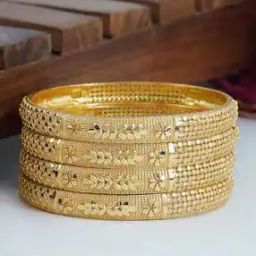 Women Pack of 4 Gold Plated Bangle-image-75