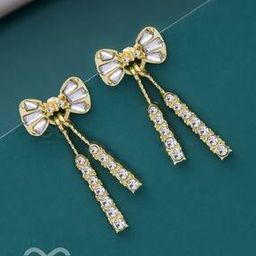 Women A Bowtiful Moment Sparkling Drop Earrings-image-43