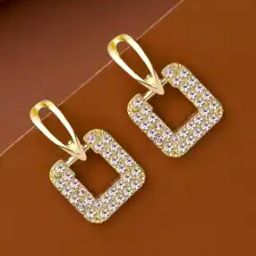 Women Missin Nothing Sparkling Drop Earrings-18