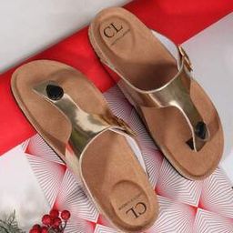 Women Logo Print T-Strap Flat Sandals-picture-12