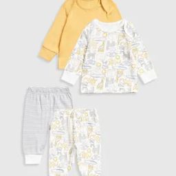 Boys Pack of 2 Printed Cotton T-Shirts & Joggers Set-61