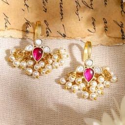 Women Gold-Plated Ruby Ear Cuffs-26