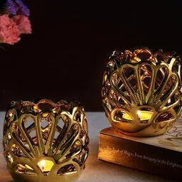 Set of 2 Stellar Metal T-Light Holders-26