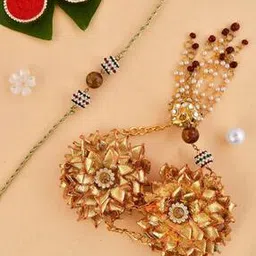 Beaded Bhaiya & Bhabhi Rakhi Set-image-55