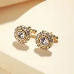 bold by priyaasi Set of 2 Gold-Plated Stone-Studded Cufflinks-picture-49