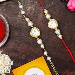 Set of 2 Bhaiya Bhabhi Rakhis with Roli Chawal-image-16