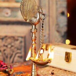 Brass Peacock Diya-image-3