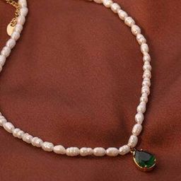 Women Gold-Plated Pearl Beaded Necklace-image-87