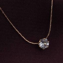 Women Gold-Plated Stone-Studded Necklace -image-83