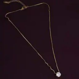 Women Gold-Plated Stone-Studded Necklace-image-73