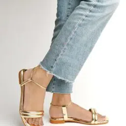 Open-Toe Flat Sandals with Ankle-Strap-image-12