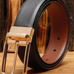 Men Textured Genuine Leather Wide Reversible Belt-image-29