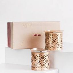 fabindia Raivath T-Lite Holders Gift Box Set Of 2-picture-8